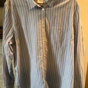 GAP Blue Pinstripe Women’s Dress Shirt Size XXL